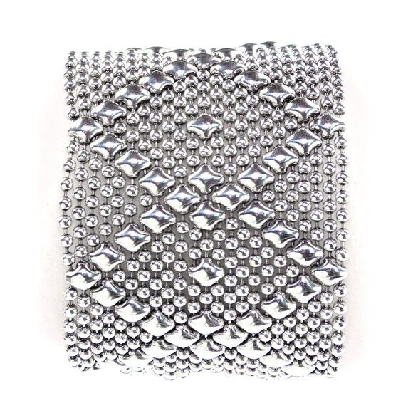 SERGIO GUTIERREZ Liquid Metal Collection B10-N Chrome Finish Bracelet - Picture 4 of 7